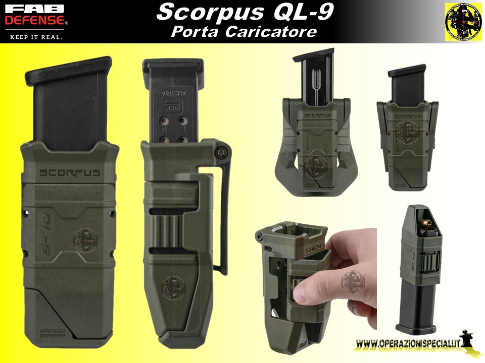 Operazioni Speciali - Porta CAricatore Bifilare Scorpus ql-9 Fabe