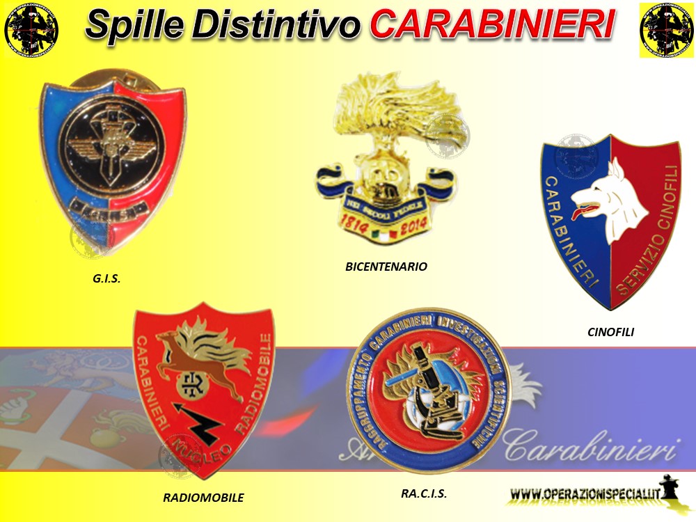 Operazioni Speciali - Distintivo Metallo Spilla Reparti Carabinieri  Prodotto Ufficiale
