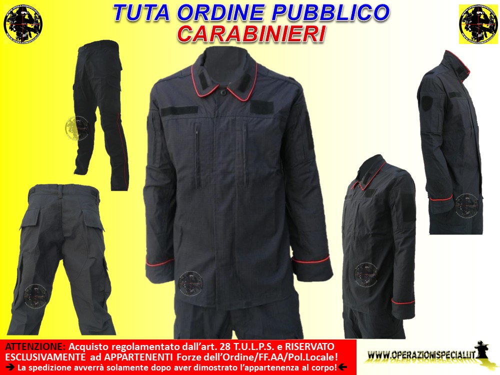 Operazioni Speciali - Uniforme Tuta da Ordine Pubblico Carabinieri